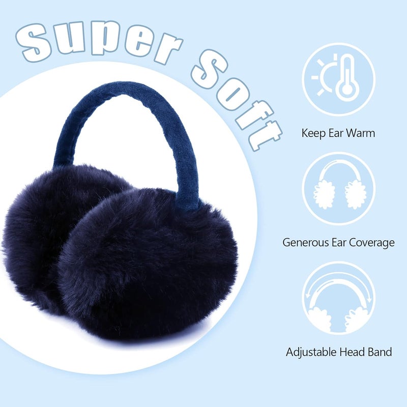 FSTEOE Winter Ear Muffs Women Warm Earmuff Girls Ear Warmers Soft Plush Outdoor Adjustable Ear Cover - Image 4